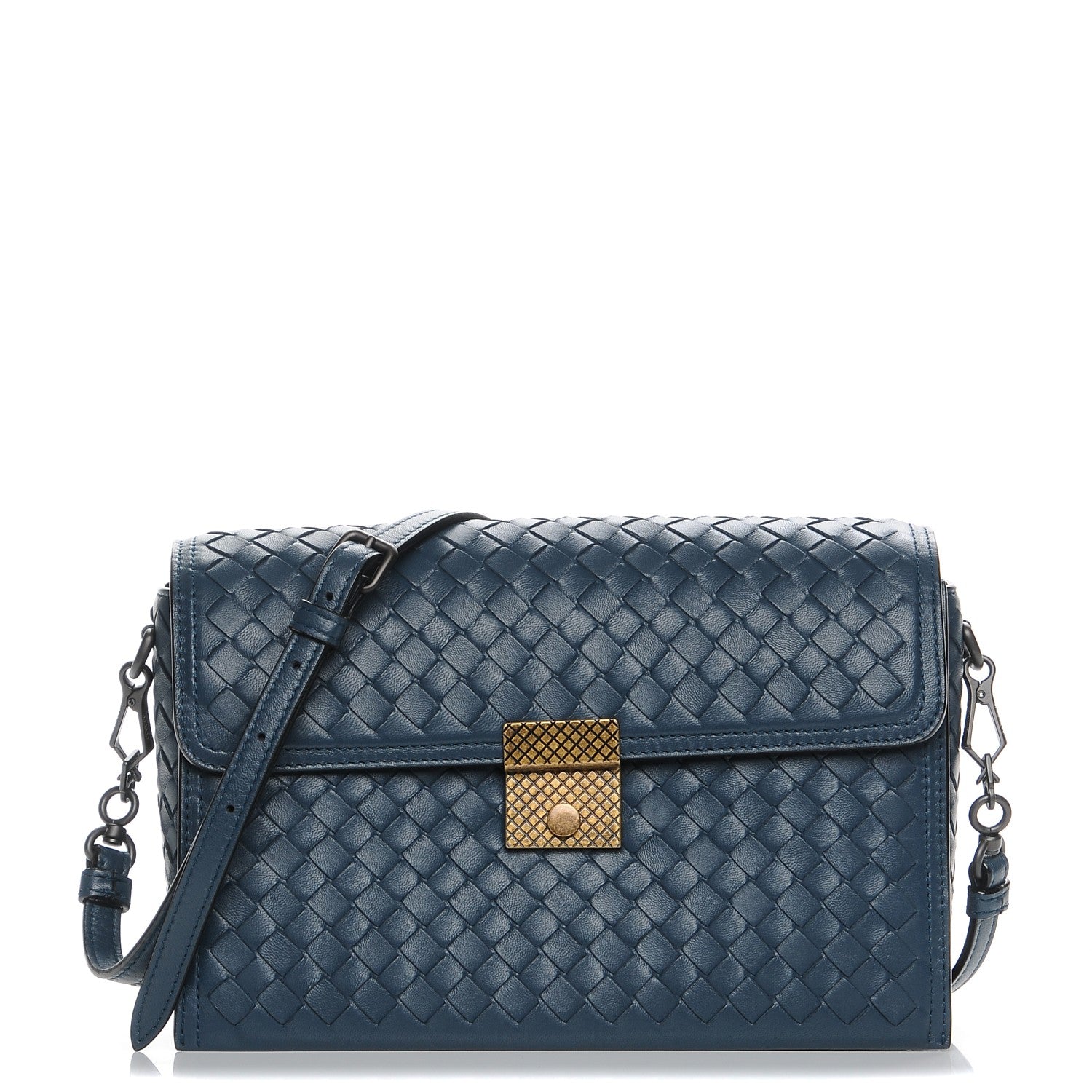 Bottega Veneta Nappa Intrecciato Small Messenger Denim 1 of 8