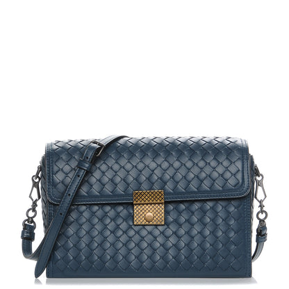 Bottega Veneta Nappa Intrecciato Small Messenger Denim 1 of 8