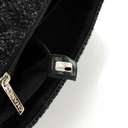 Chanel Tweed Medium Rhinestone Embellished Single Flap Black 8 of 8