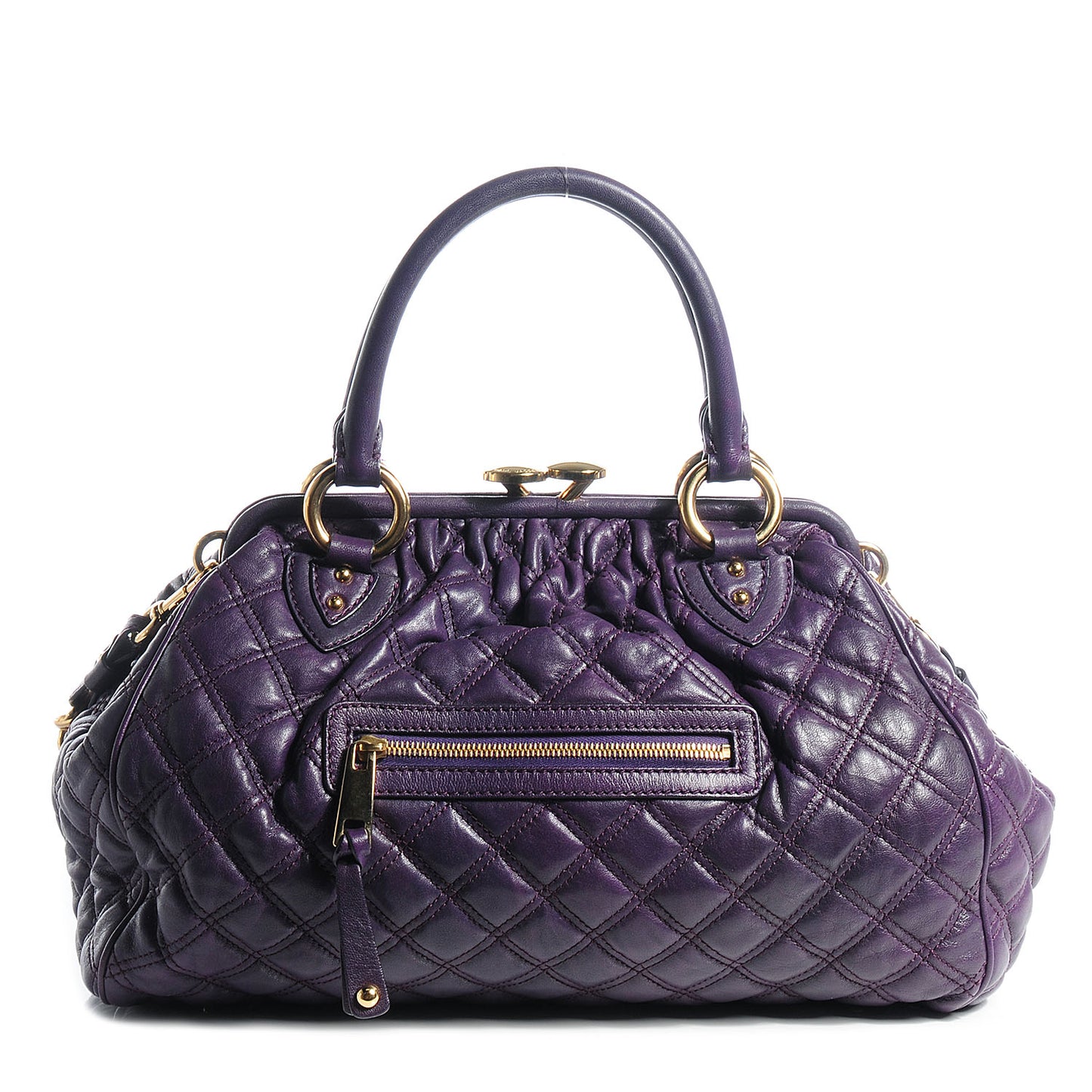 Quilted Leather Stam Purple