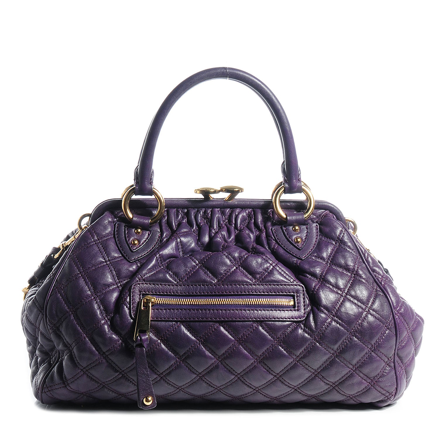 Marc Jacobs Quilted Leather Stam Purple 1 of 8
