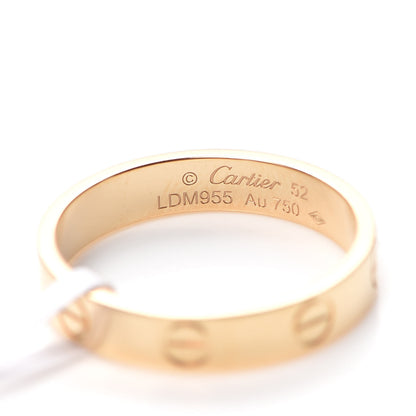 Cartier 18K Yellow Gold 3.5mm LOVE Wedding Band Ring 52 6 4 of 6