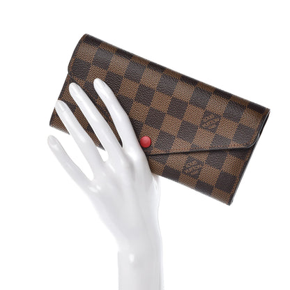 Louis Vuitton Damier Ebene Josephine Wallet Red 2 of 7
