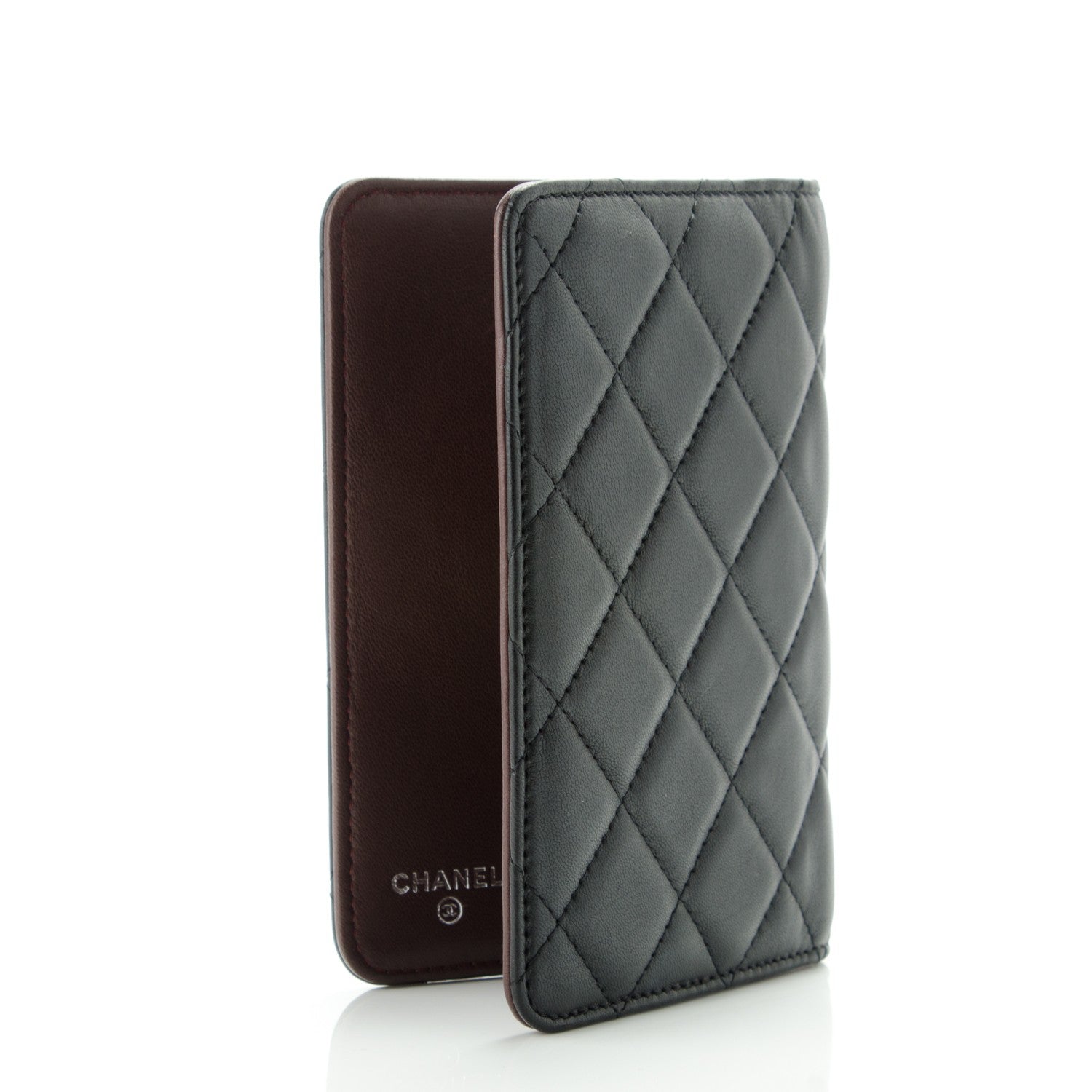 Chanel Lambskin Quilted Passport Holder Black 3 of 16