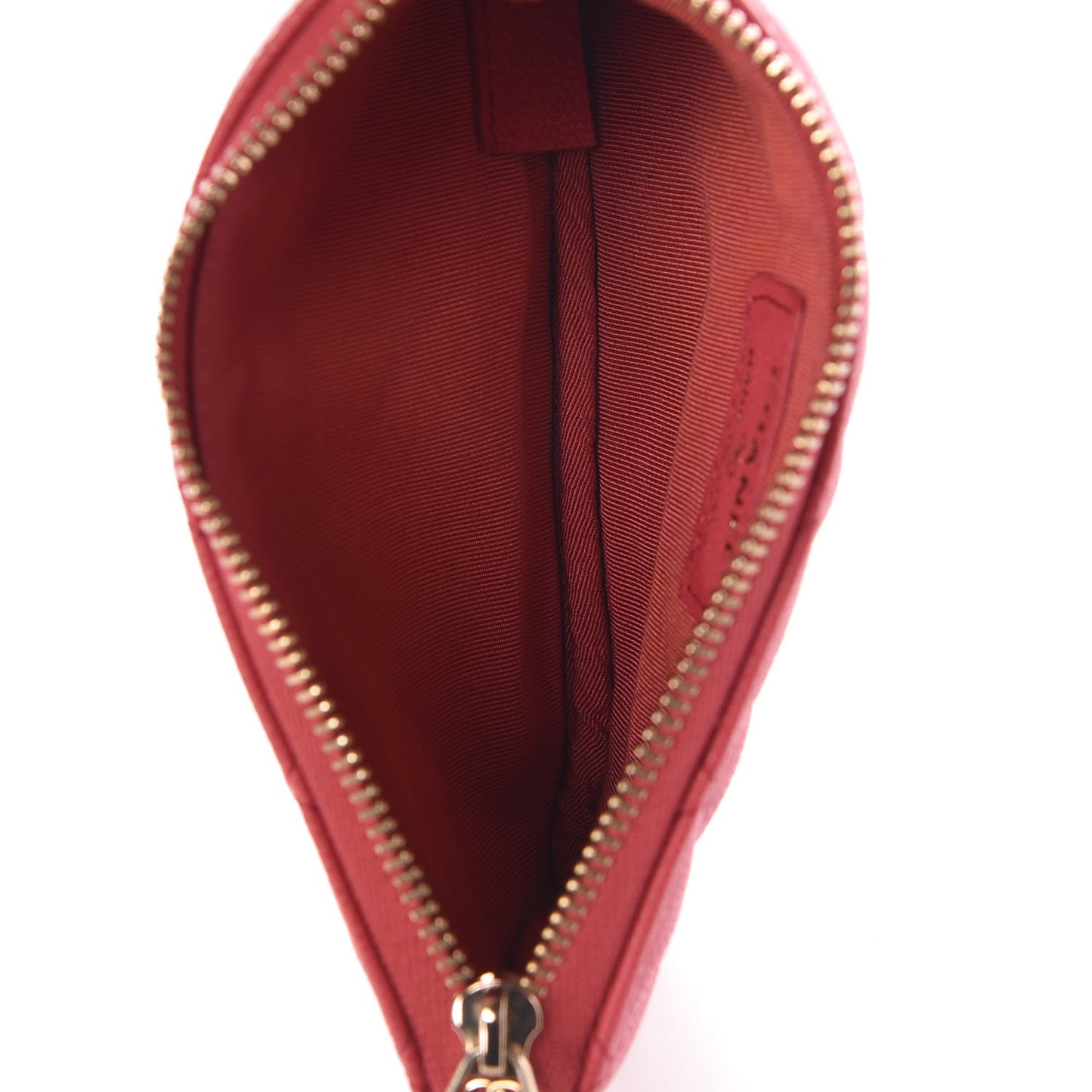 Caviar Quilted Small Cosmetic Case Dark Pink