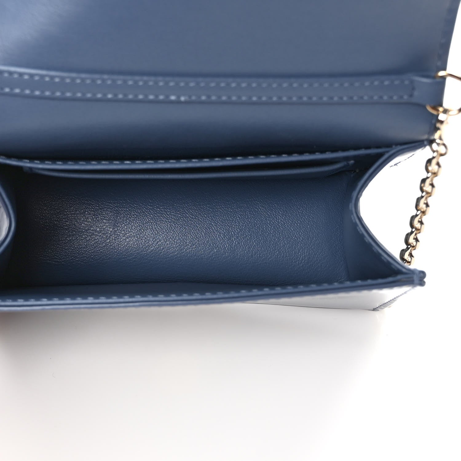 Christian Dior Patent Cannage Nano Lady Dior Pouch Cloud Blue 5 of 8