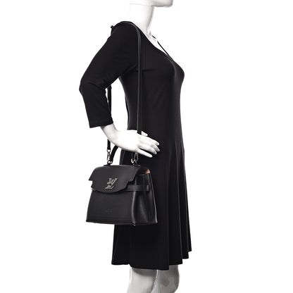 Louis Vuitton Calfskin Lockme Ever BB Black 2 of 13