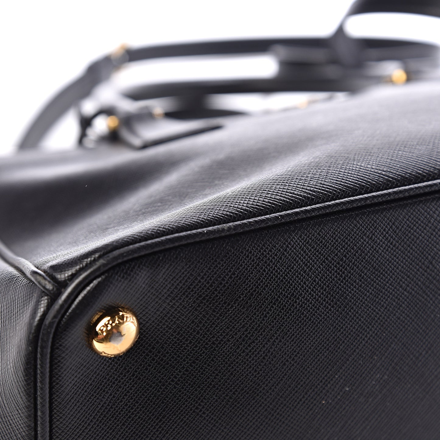 Saffiano Small Galleria Double Zip Tote Black