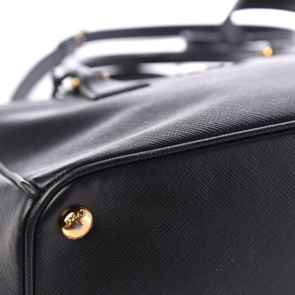 Prada Saffiano Small Galleria Double Zip Tote Black 9 of 12