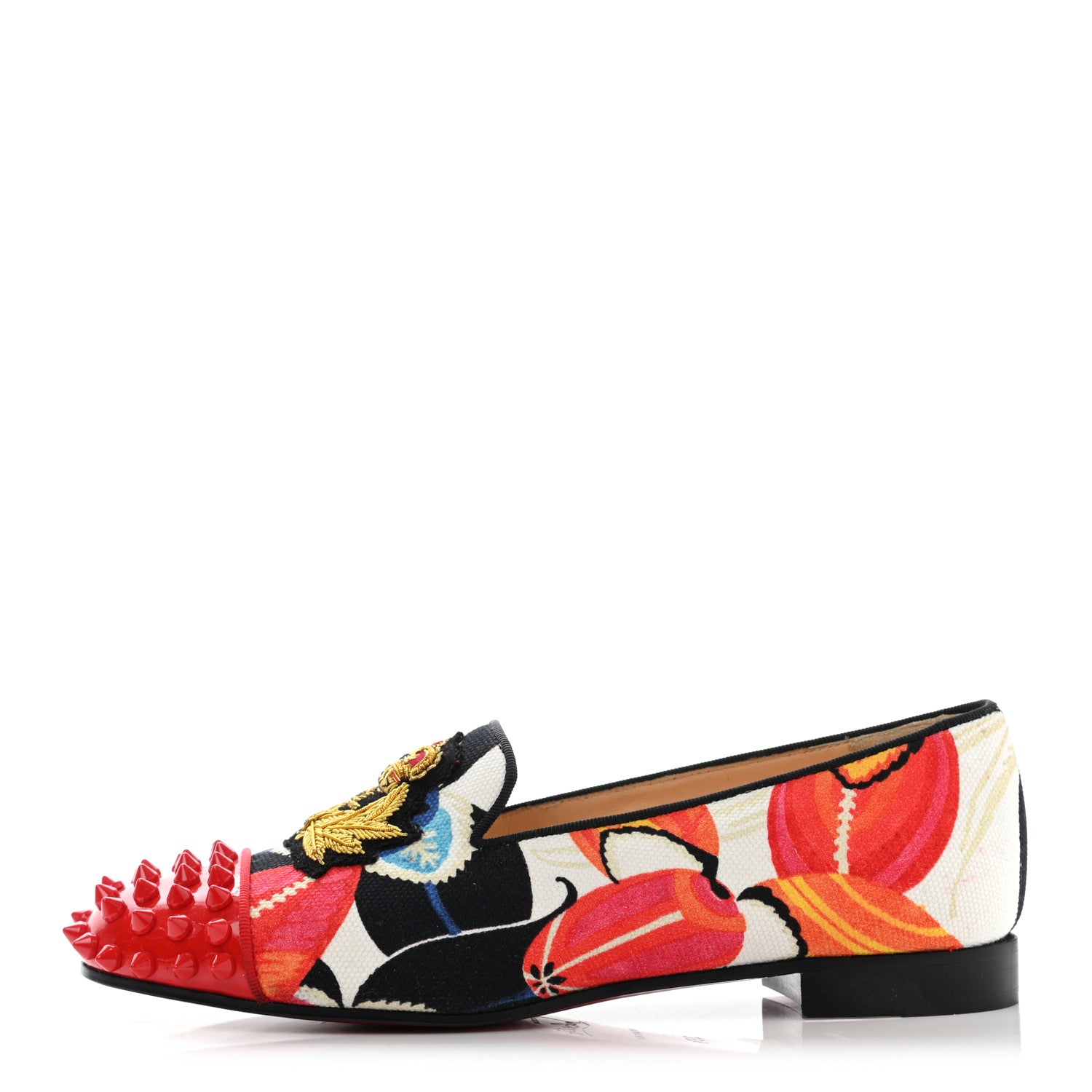 Christian Louboutin Patent Hawaii Intern Flat Loafers 35.5 Multicolor 1 of 9