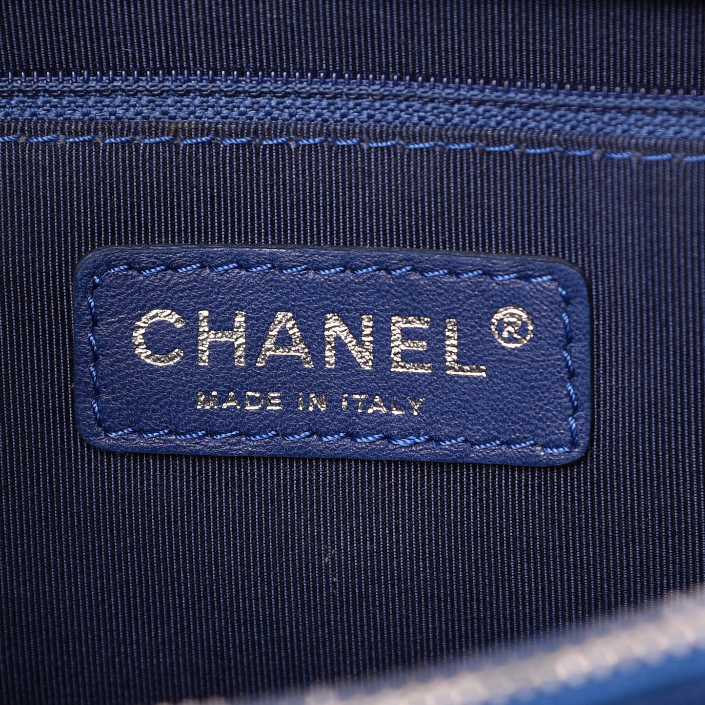 Caviar Quilted Grand Shopping Tote GST Blue
