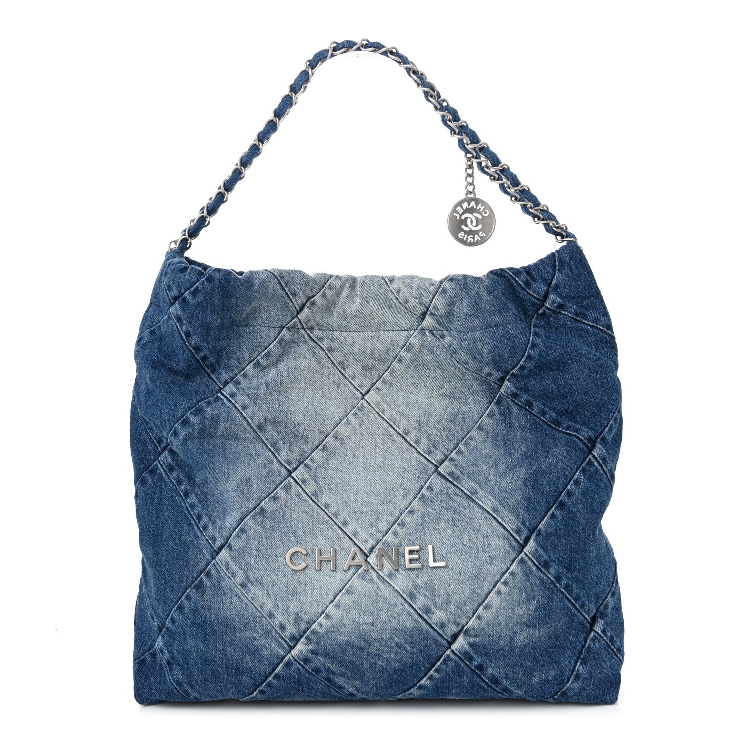 Chanel Denim Quilted Chanel 22 Blue 1 of 12