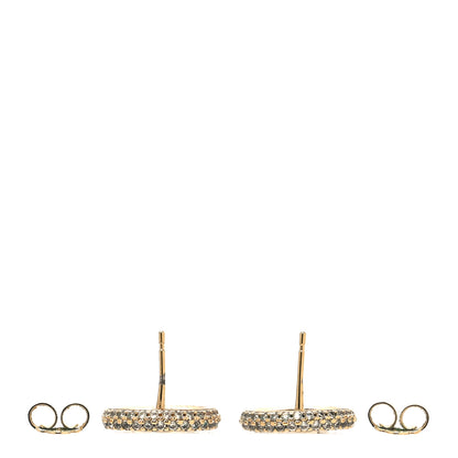 Louis Vuitton Metal Crystal Louise By Night Earrings Gold 3 of 5