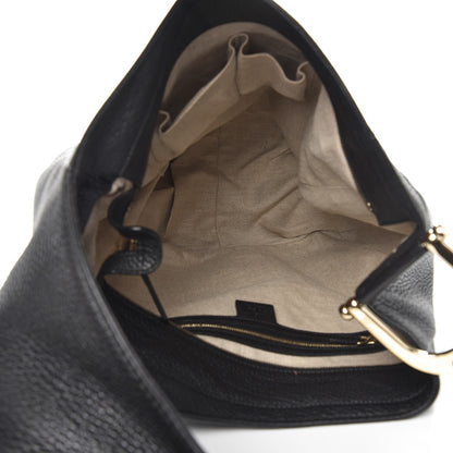 Gucci Calfskin Greenwich Medium Shoulder Bag Black 5 of 8