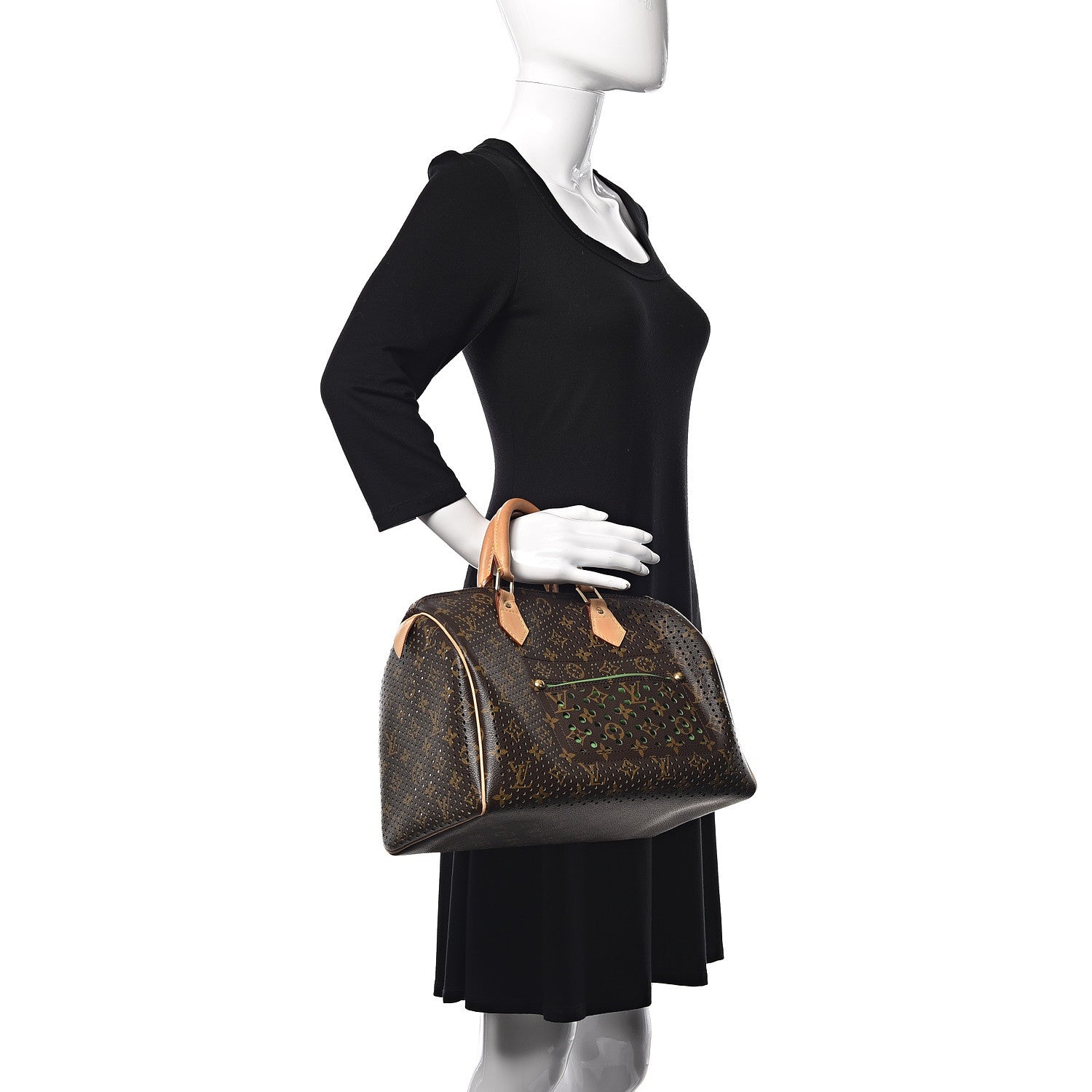 Louis Vuitton Monogram Perforated Speedy 30 Green 2 of 8