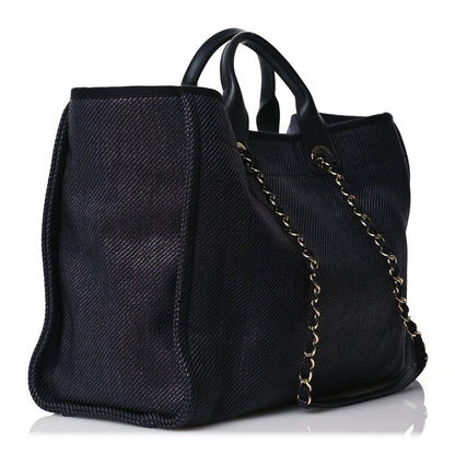 Chanel Woven Straw Raffia Large Deauville Tote  Black 3 of 18