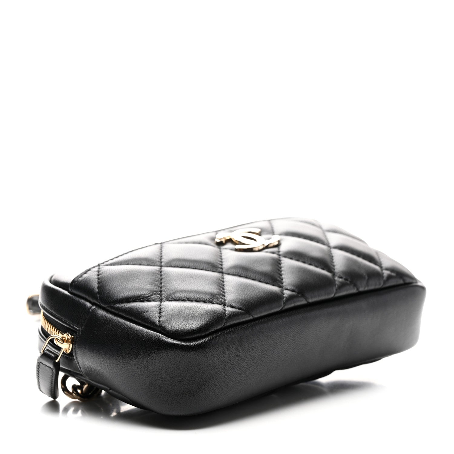 Chanel Lambskin Quilted Waist Bag With Pouch Black 5 of 11