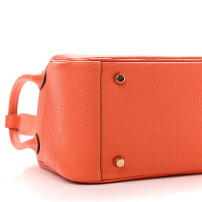 Hermes Taurillon Clemence Mini Lindy 20 Feu 9 of 11