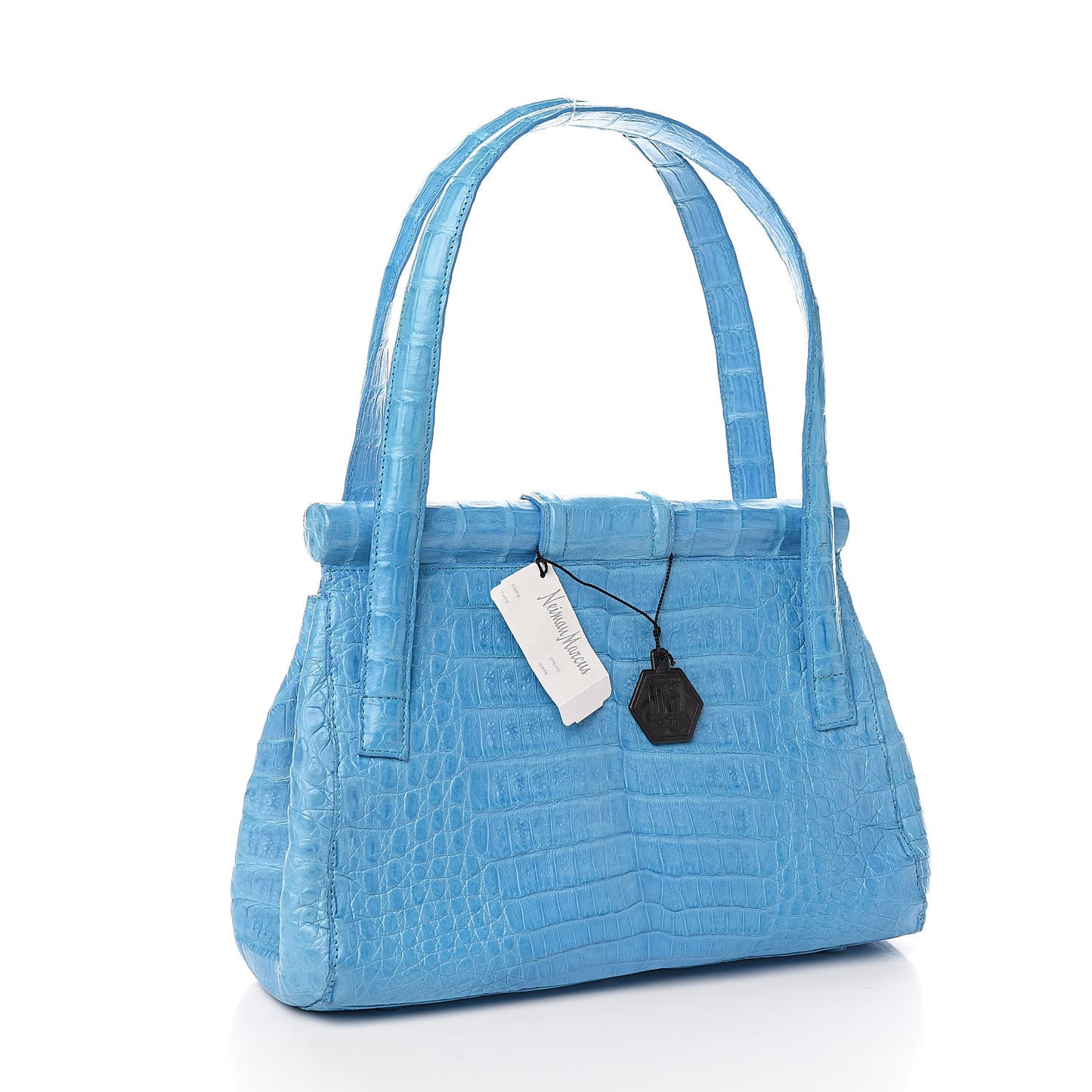 Crocodile Frame Bag Turquoise