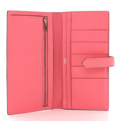 Hermes Epsom Bearn Gusset Wallet Rose Lipstick 5 of 15