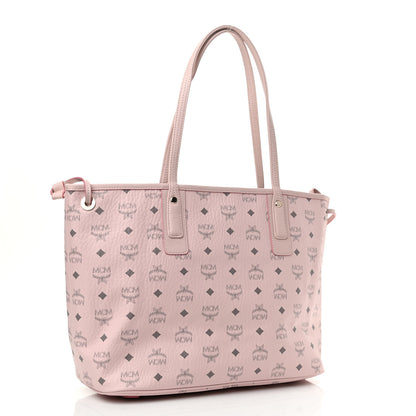 MCM Visetos Medium Liz Reversible Shopper Tote Powder Pink 4 of 11