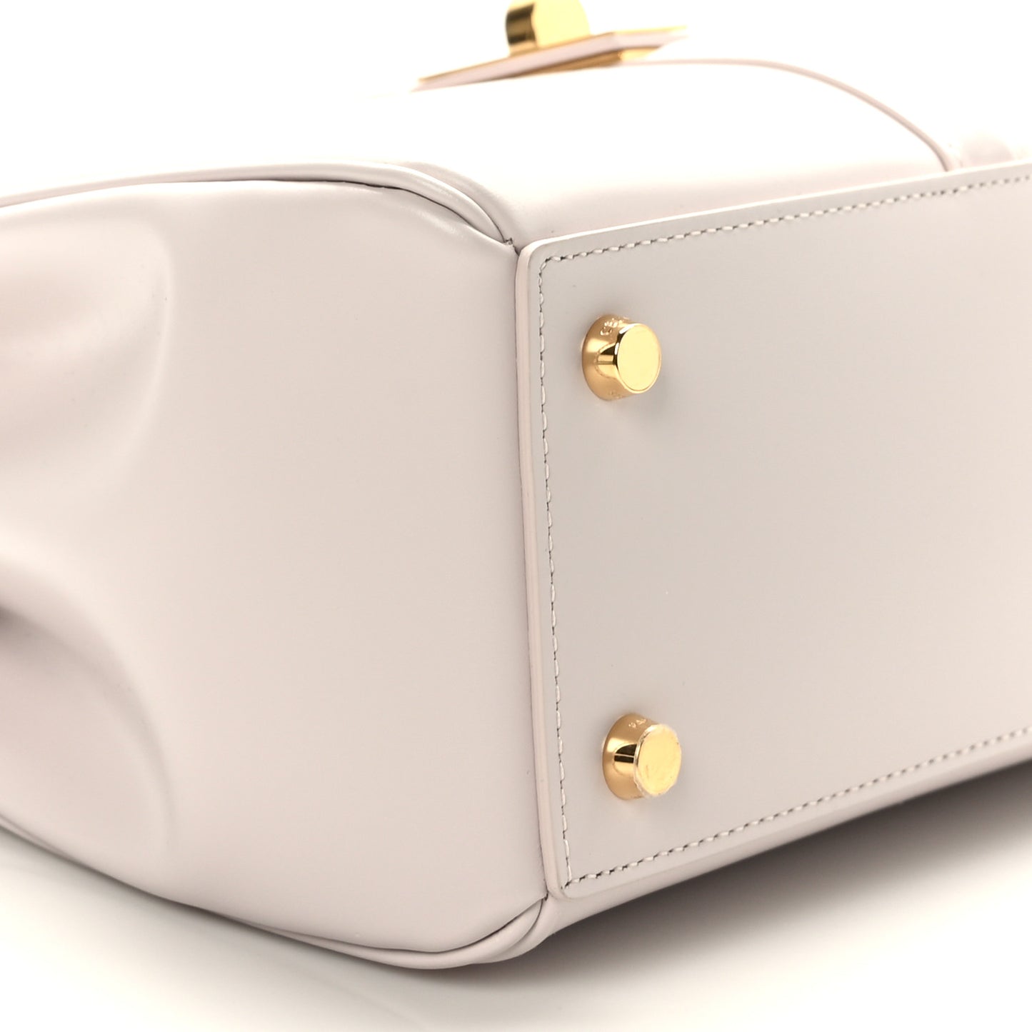 Satinated Calfskin Small 16 Top Handle Bag Poudre