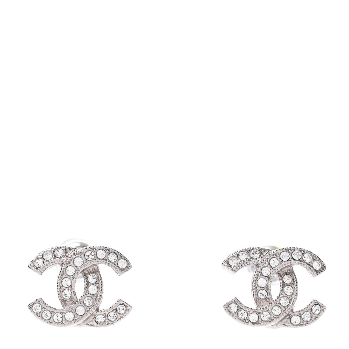 Crystal Mini Timeless CC Earrings Silver