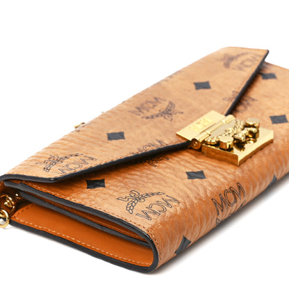 MCM Visetos Large Patricia Wallet On Chain Cognac 9 of 12