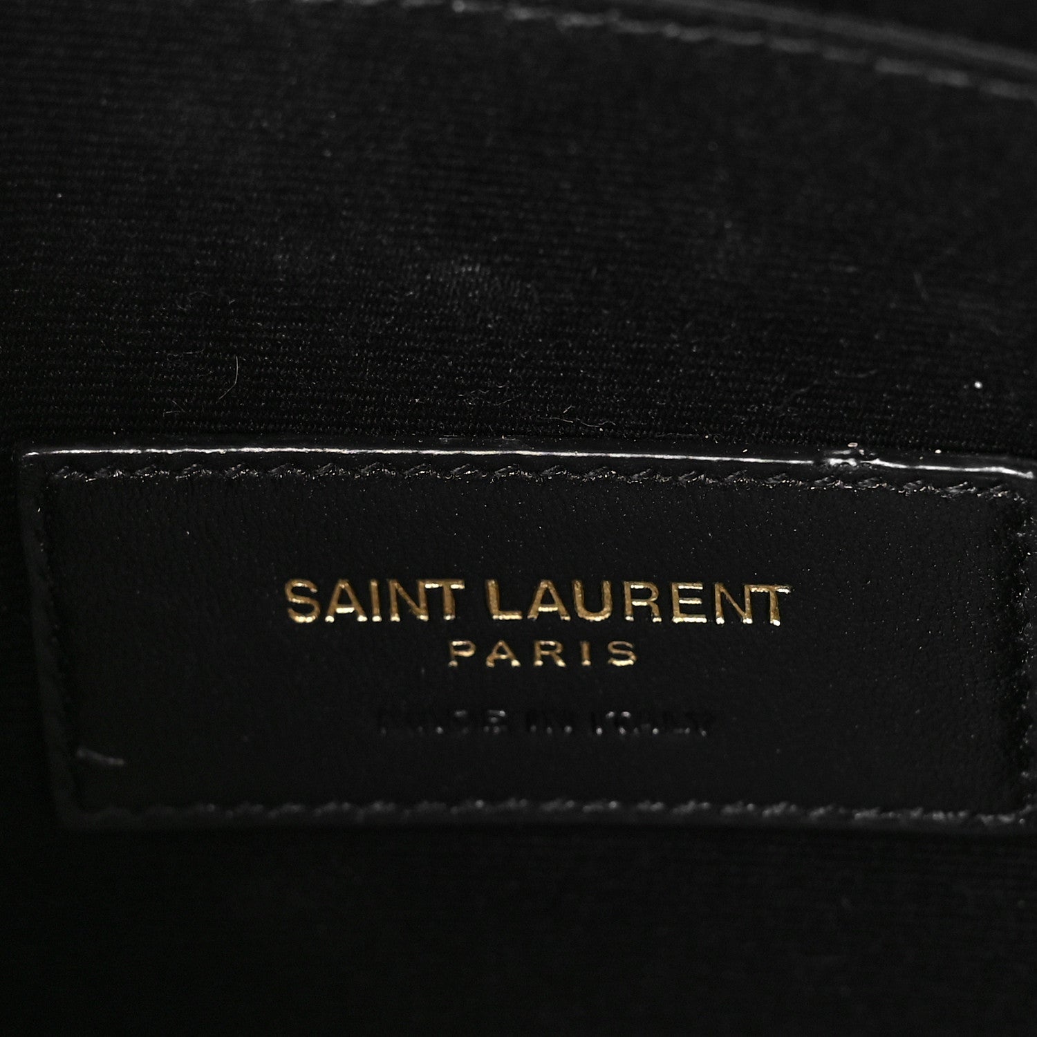 Saint Laurent Grain De Poudre Chevron Monogram Large Bill Pouch Dark Beige 6 of 11