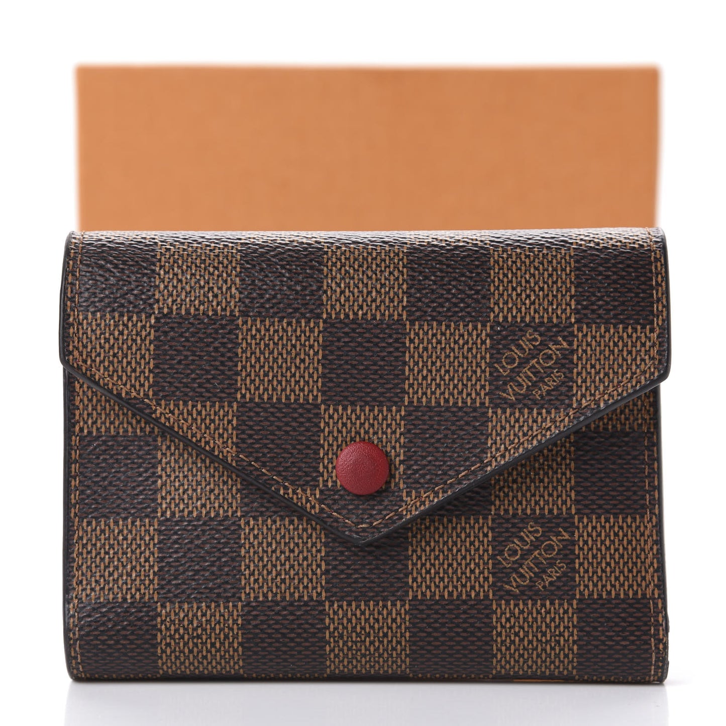 Damier Ebene Victorine Wallet Red