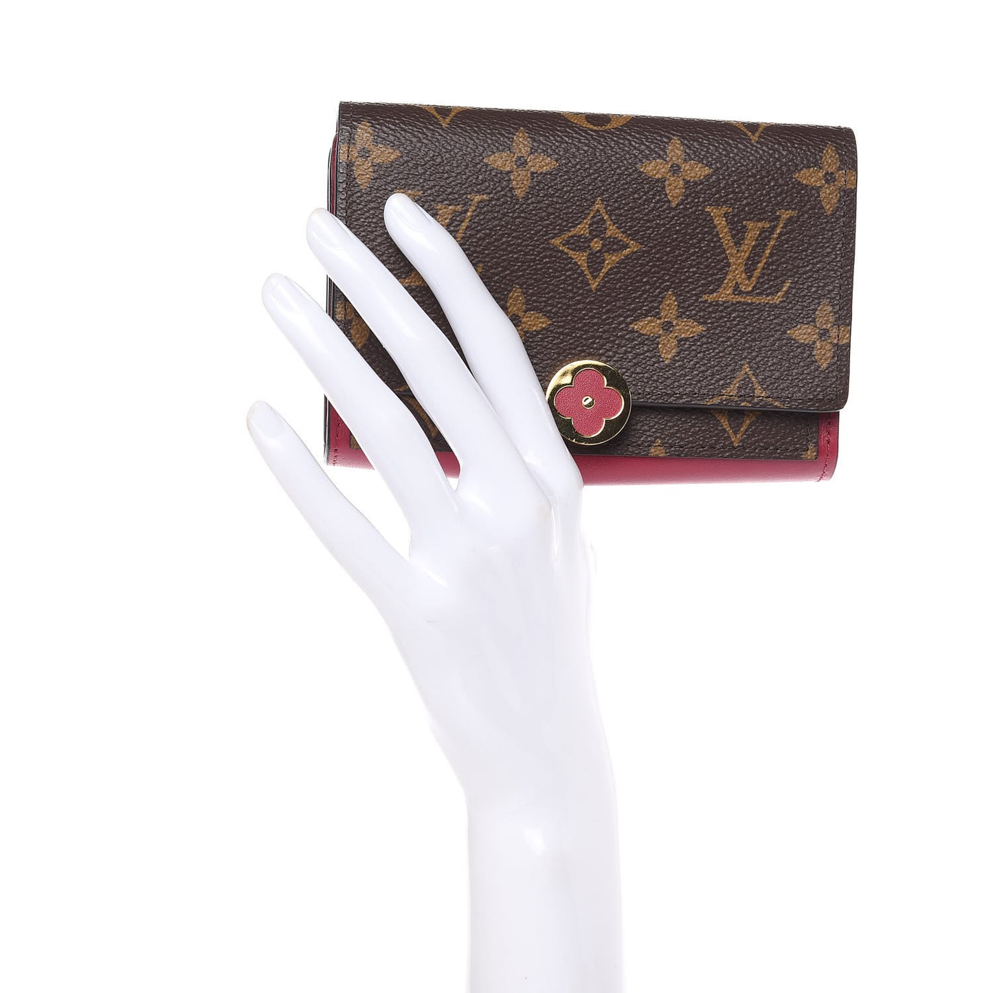 Monogram Flore Compact Wallet Fuchsia