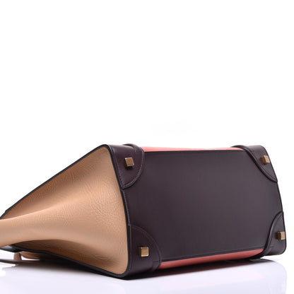 Celine Elephant Calfskin Mini Tri-Color Luggage Terracotta 8 of 9
