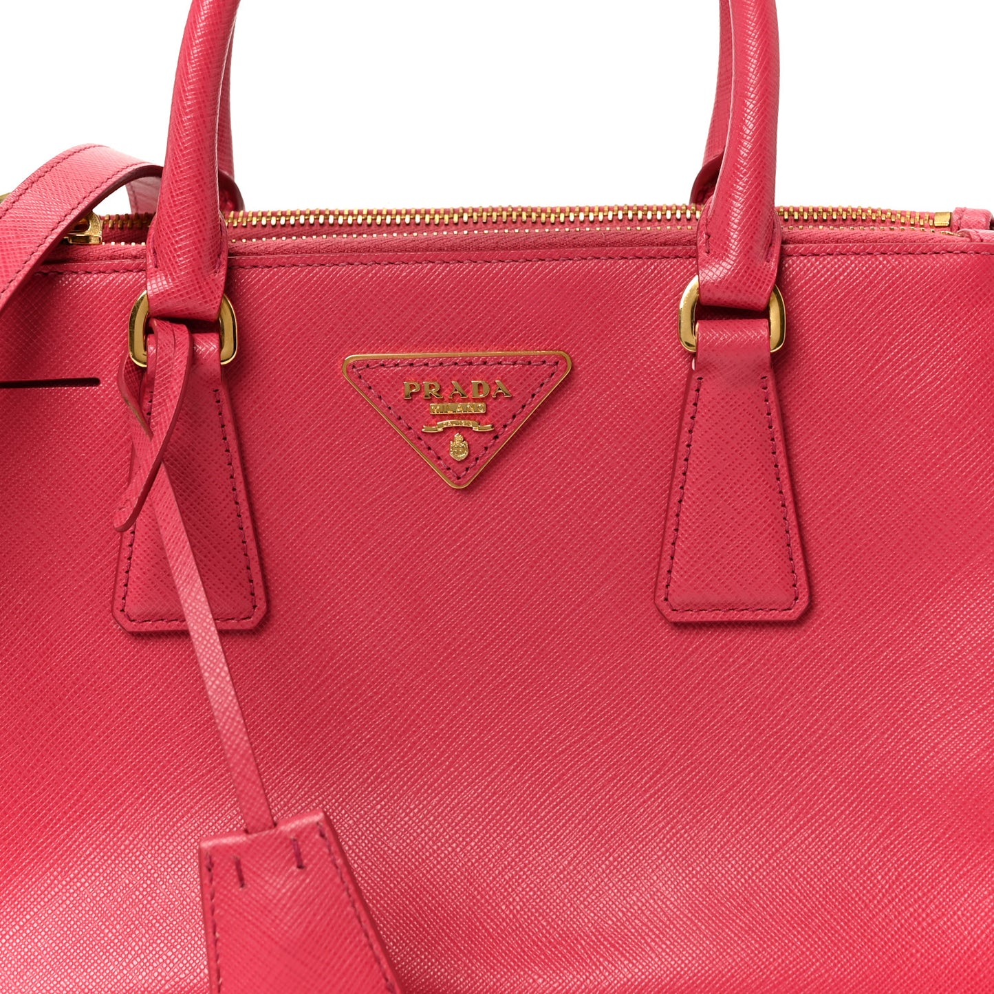 Saffiano Small Galleria Double Zip Tote Peonia