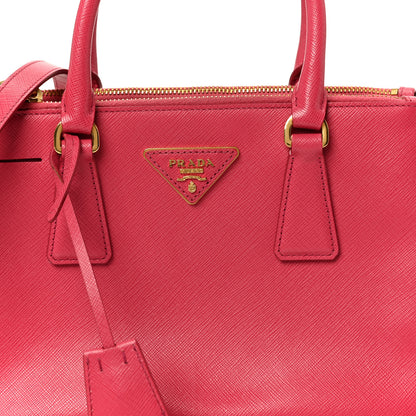 Prada Saffiano Small Galleria Double Zip Tote Peonia 8 of 10