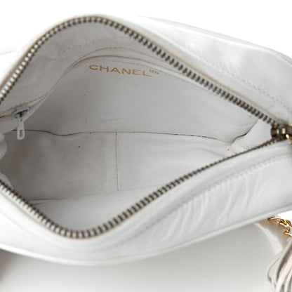 Chanel Lambskin Quilted Tassel Camera Case White 4 of 5