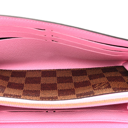 Louis Vuitton Damier Ebene 2023 Christmas Animation Ice Skating Sarah Wallet Pink 5 of 8