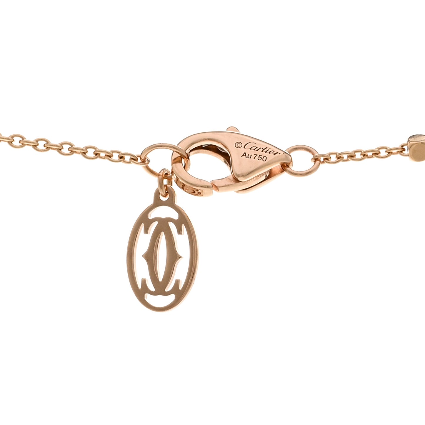 18K Pink Gold Diamond Clash de Cartier Necklace