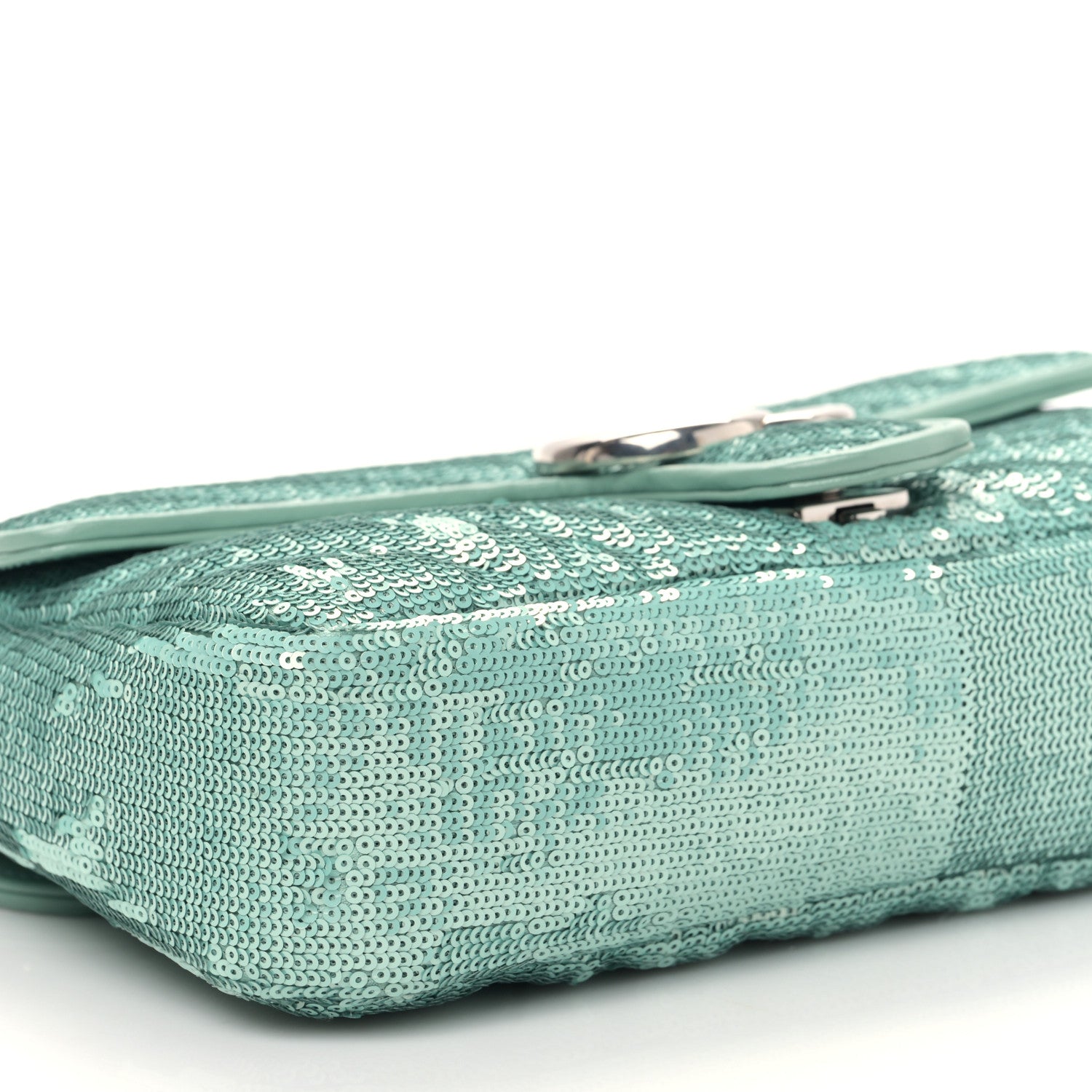 Gucci Sequin Matelasse Small GG Marmont Shoulder Bag Water Green Verde Chiaro Light Water Green 7 of 8