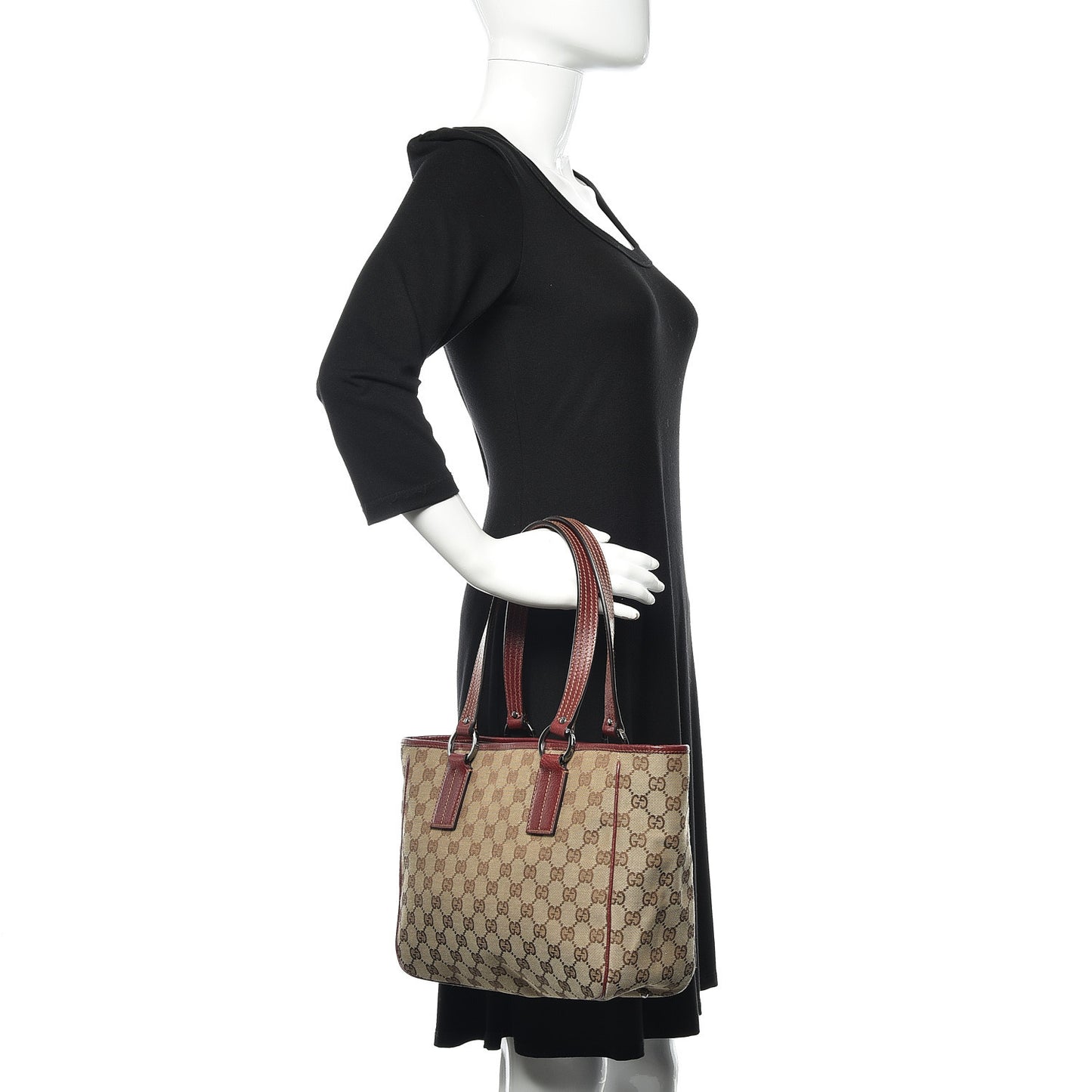 Monogram Medium Tote Red