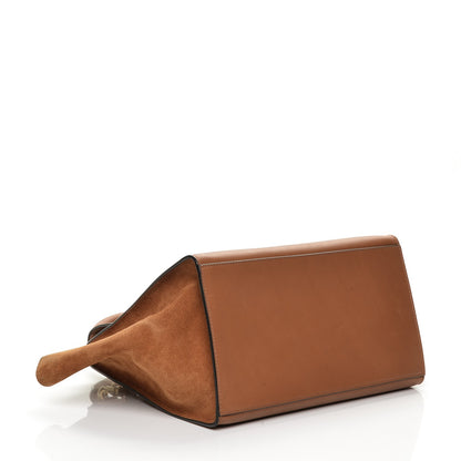 Celine Natural Calfskin Suede Medium Trapeze Tan 4 of 10