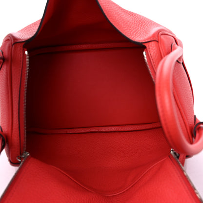 Hermes Taurillon Clemence Lindy 26 Rouge Pivoine 5 of 11