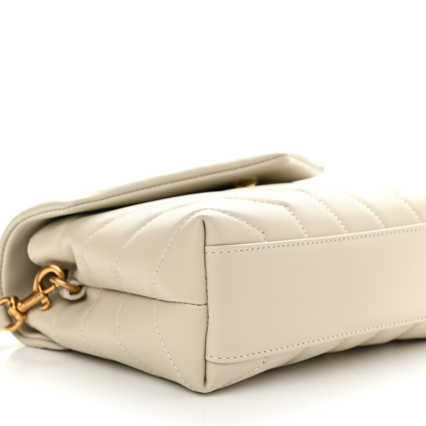 Calfskin Y Quilted Monogram Toy Loulou Crossbody Bag Blanc VIntage