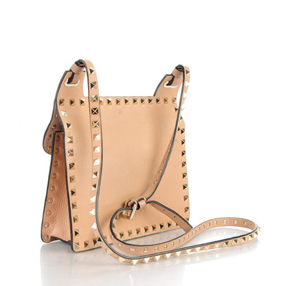 Valentino Garavani Pebbled Calfskin Rockstud Crossbody Messenger Bag Skin Sorbet 3 of 7