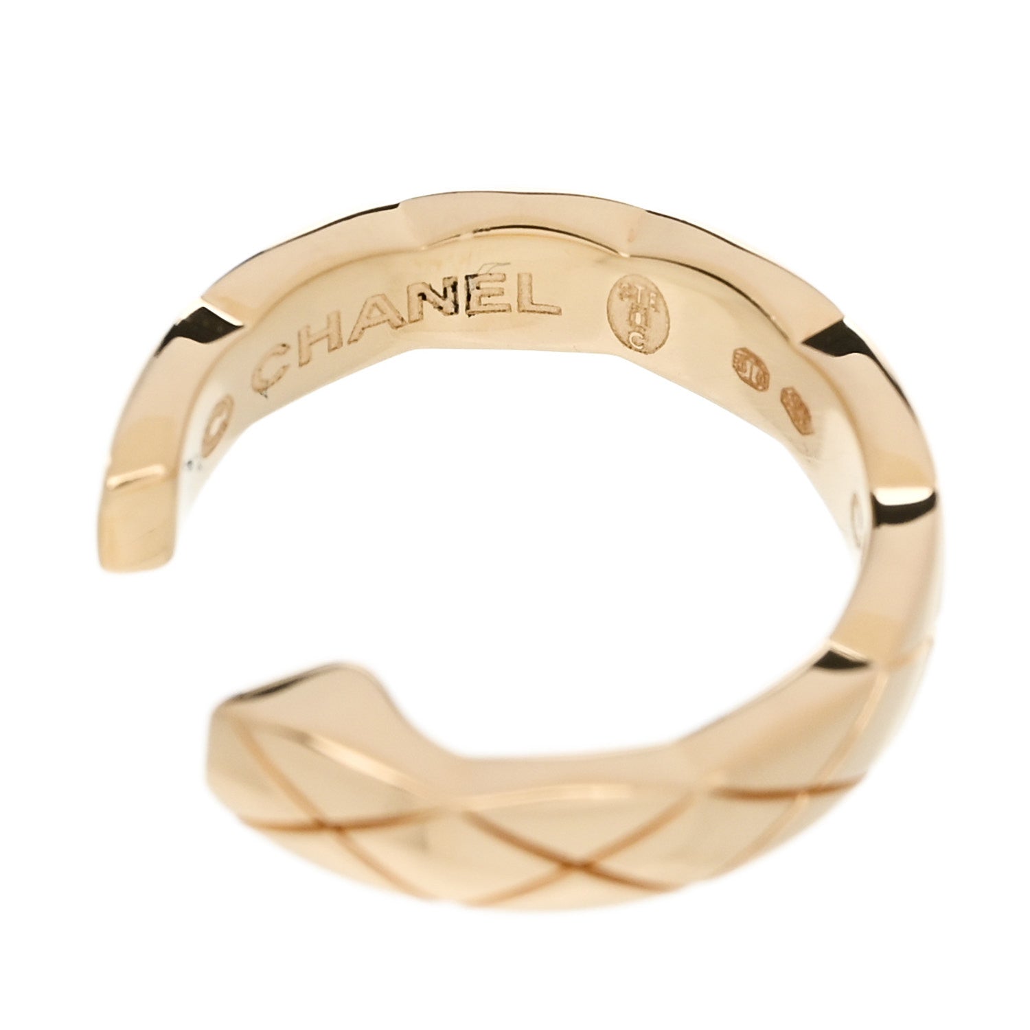 Chanel 18K Yellow Gold Coco Crush Single Ear Cuff Earring 4 of 4