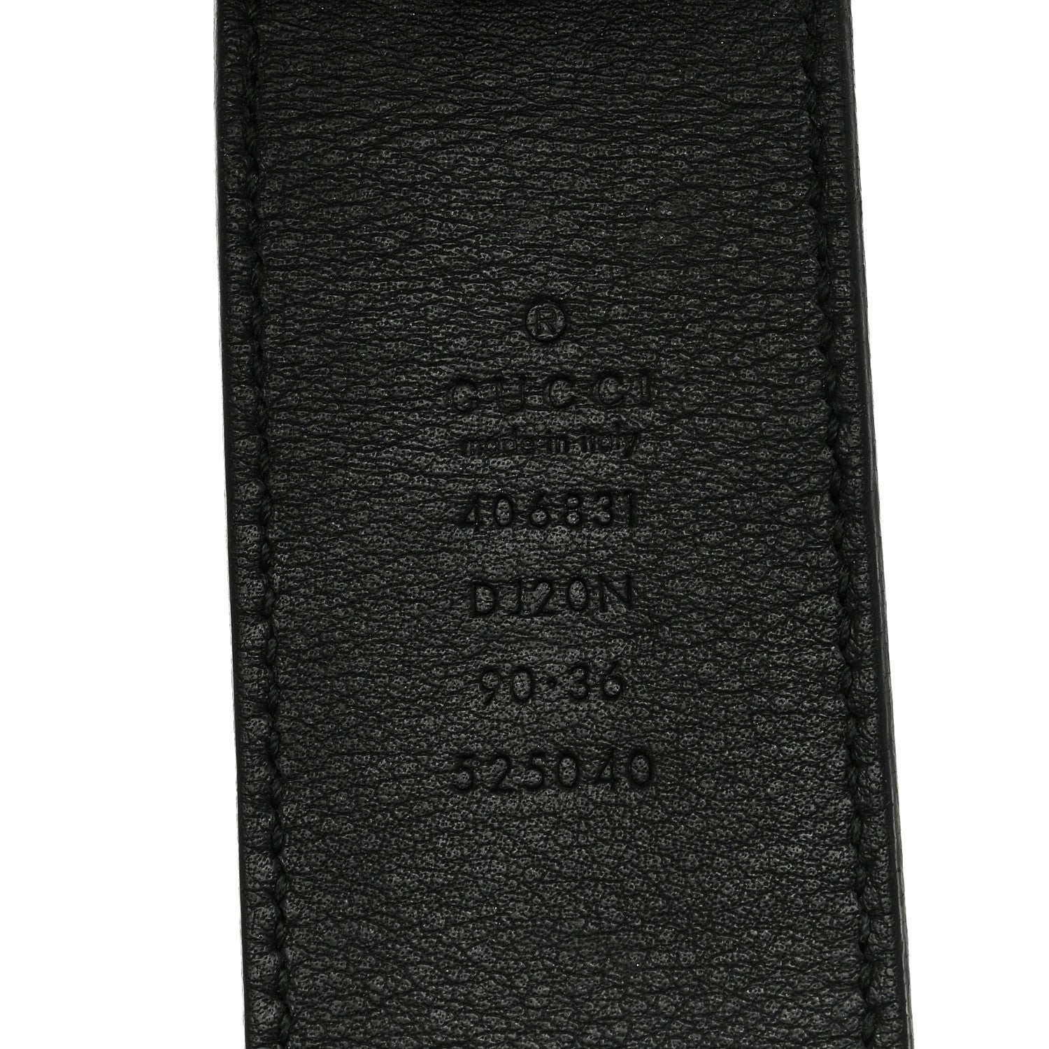 Gucci Textured Calfskin Double G 40mm Belt 90 36 Black 3 of 5