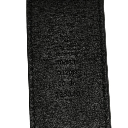 Gucci Textured Calfskin Double G 40mm Belt 90 36 Black 3 of 5