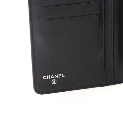 Chanel Glittered Calfskin Quilted Yen Wallet Black 9 of 10