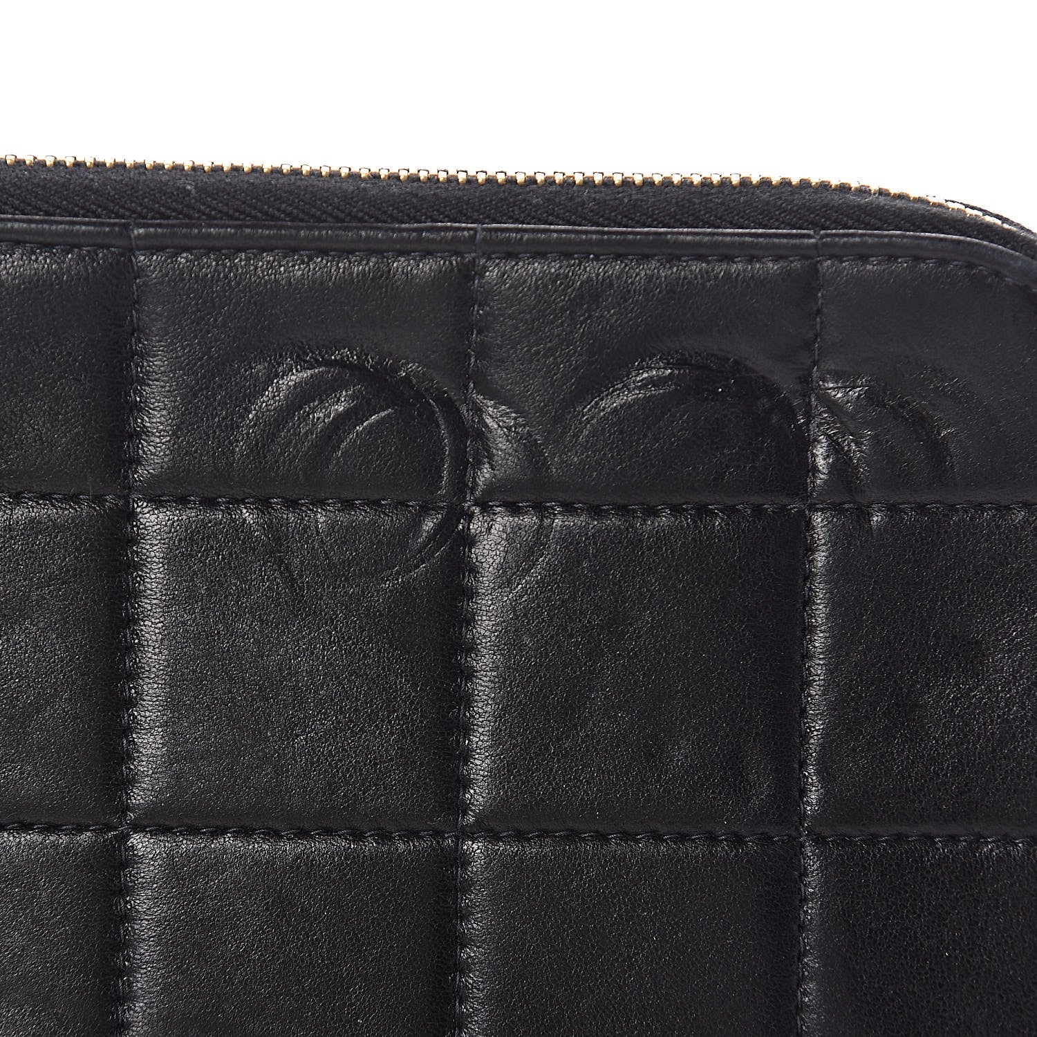 Chanel Lambskin Quilted Chocolate Bar Wristlet Black 10 of 14