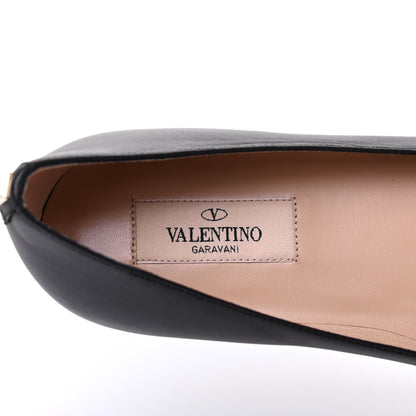 Valentino Garavani Nappa Rockstud Pointy Toe Ballerina Flats 38 Black 7 of 9