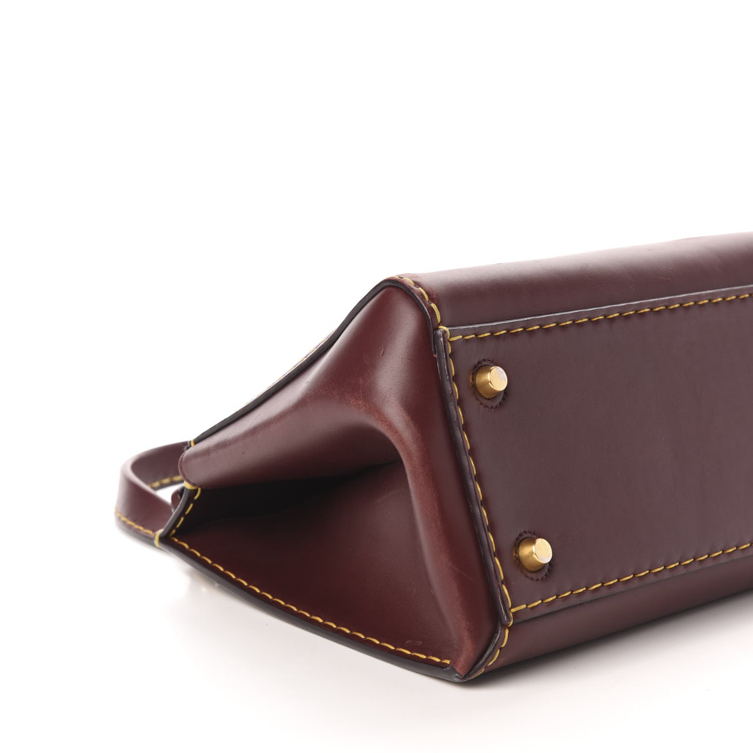 Celine Smooth Calfskin Small Edge Shoulder Bag Burgundy 10 of 16